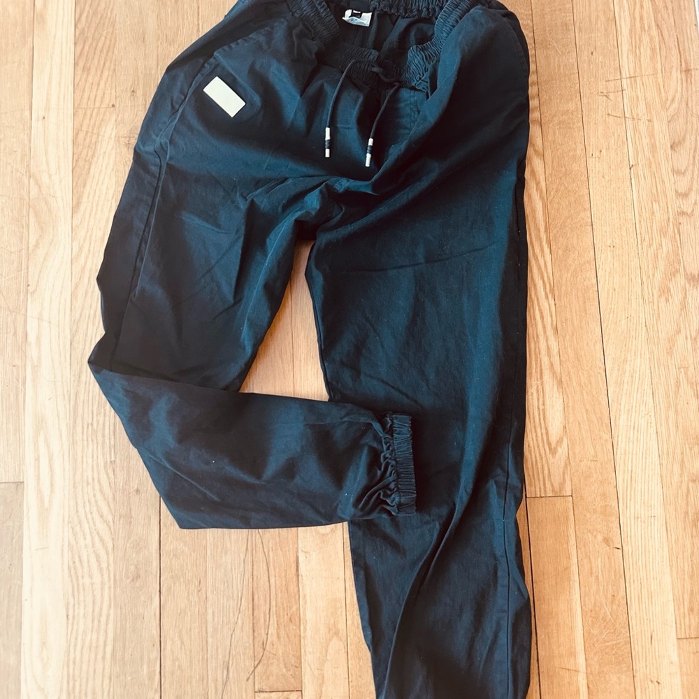 BIBONG Men's Black Jogger Pants Drawstring XL